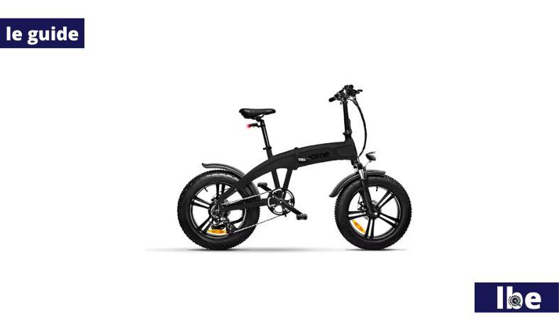 Bicicletta Elettrica Pieghevole ICON.E X5 nero con ruote tassellate