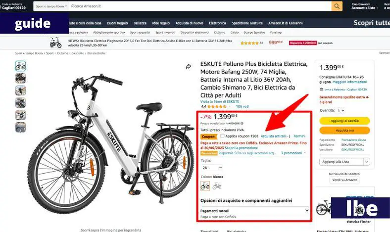 Bicicletta Elettrica a Rate Finanziamenti Amazon